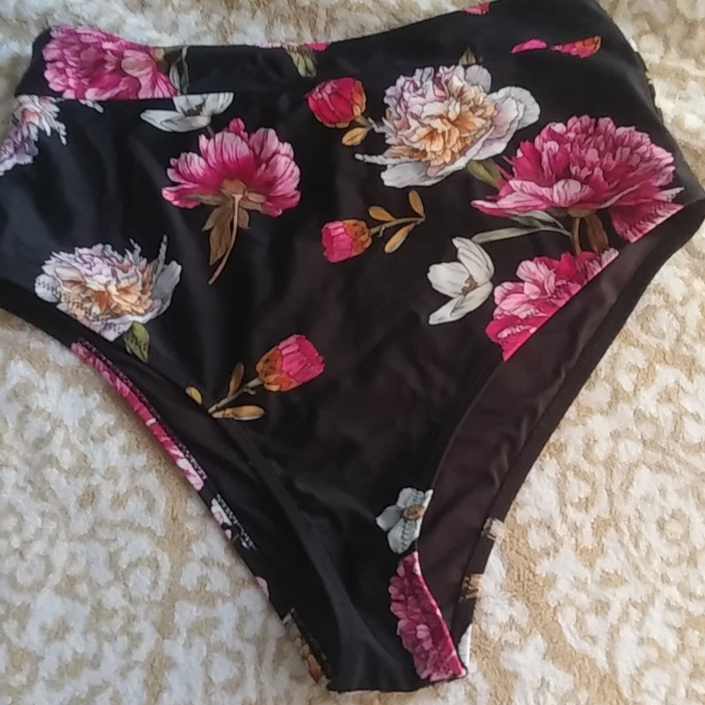 High waisted bikini bottom